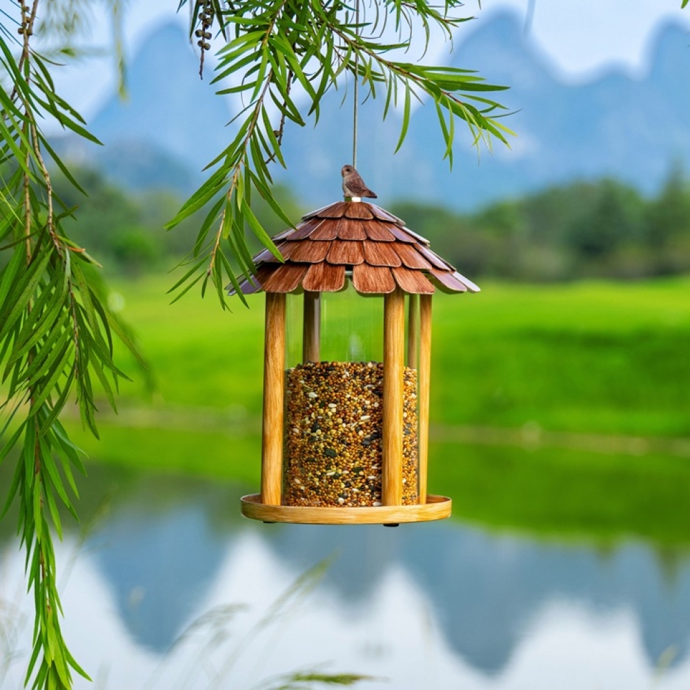 Metal Bird Feeder Outdoor Hanging | Heavy Duty Weatherproof Wild Bird Feeder