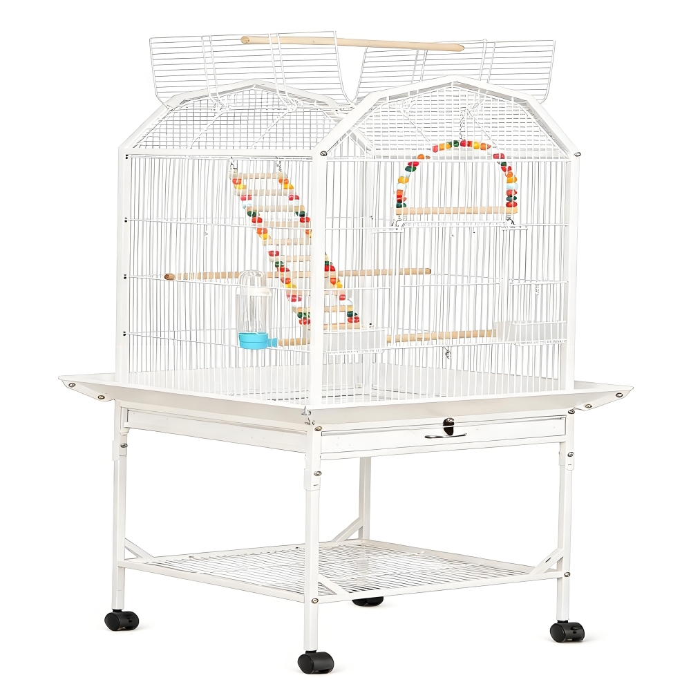 Luxury All-Metal Bird Cage for Parrots and Indoor Homes